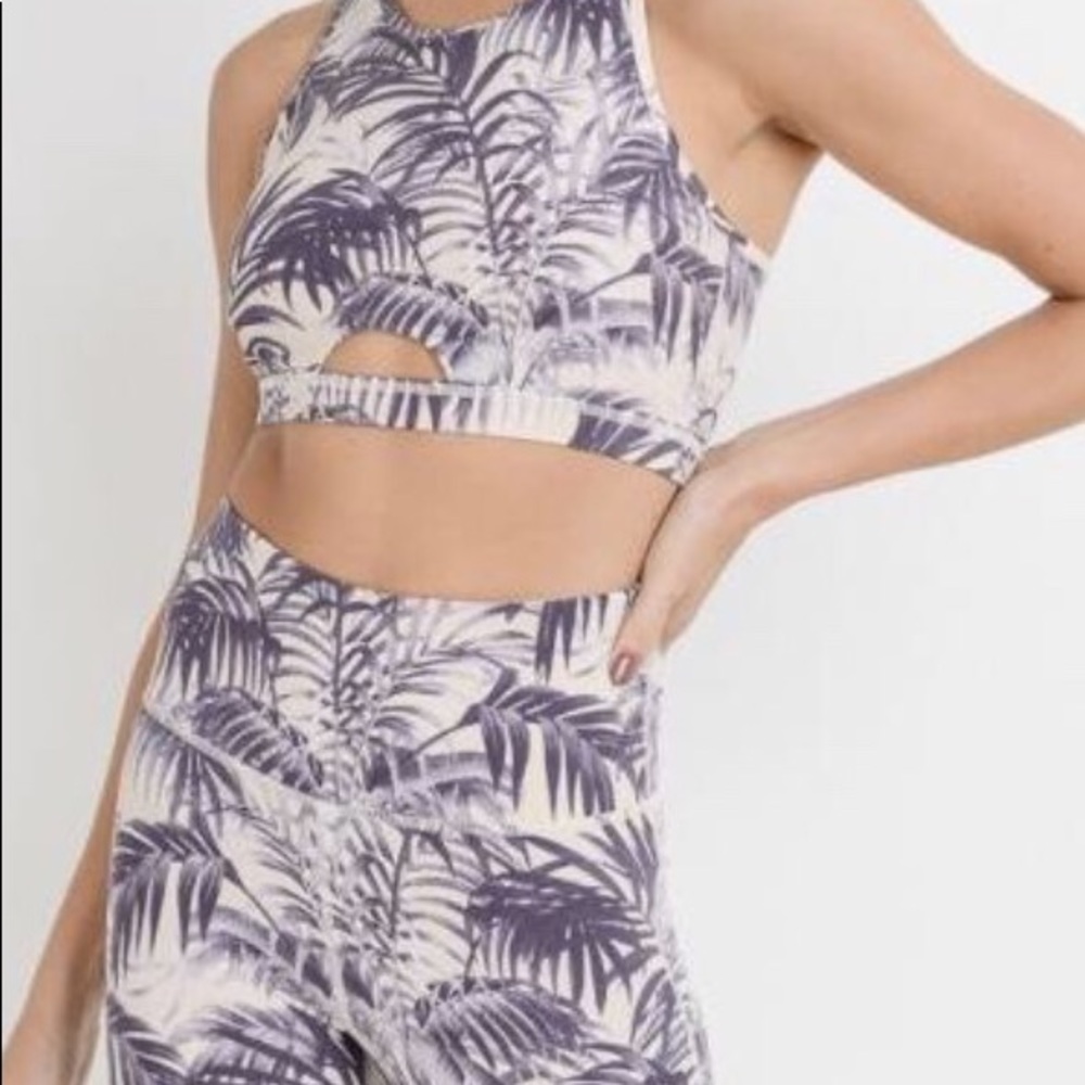 Purple Palms Racerback Sports Bra - Picture 2 of 3